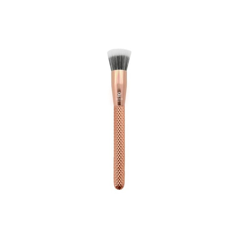 MODA Metallics Stippler Makeup Brush – Duo-Fiber Face Brush for