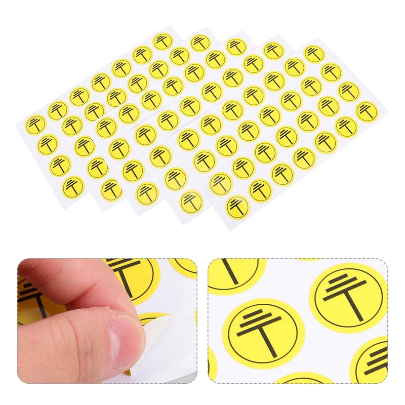 Gadpiparty Ground Symbol Stickers 400pcs Safety Protective Earth Protective Grounding