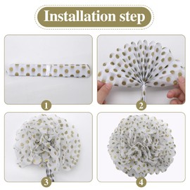 BestoFun 16 PCS Sage Green Party Decorations Tissue Paper Flowers Pom Poms Decorations for Girl Groovy Birthday Baby Shower Wedding Bachelorette Room Wall Hanging Décor