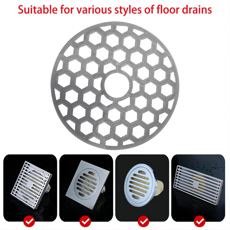 Qrity 4 Pcs Shower Stall Drain Protector, Hair Catcher, Shower