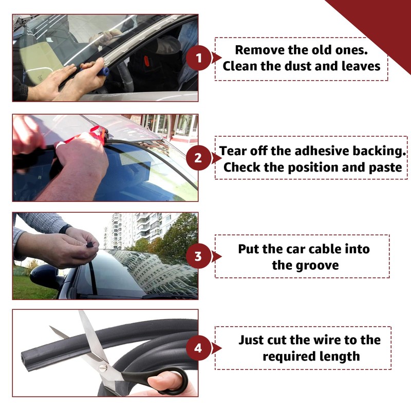 6.56FT Car Cable Wire Hider,Car Windshield Wire Hider,Light bar Wire