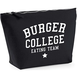 Hippowarehouse Burger college eating team printed make up cosmetic wash bag 18x19x9cm