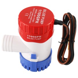 DasMarine 1100GPH 12V 3.2 AMP 5.0 AMP Fuse 29mm ID Hose Electric Marine Submersible Bilge Sump Water Pump for Boat Yacht