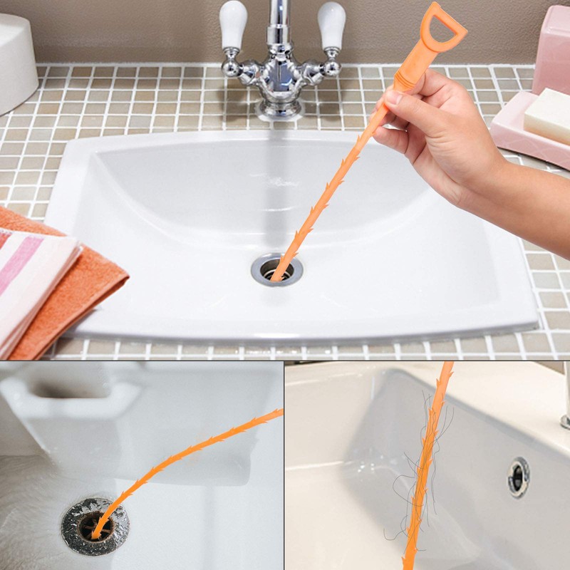 DELUXEFOX Pipe Brush, Drainage Brush, Clogging, Folding, Drainage Gutters, Cleaning,