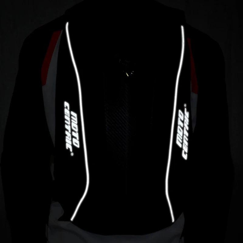 Motocentric hard shell Motorcycle Backpack - Color Name: Red