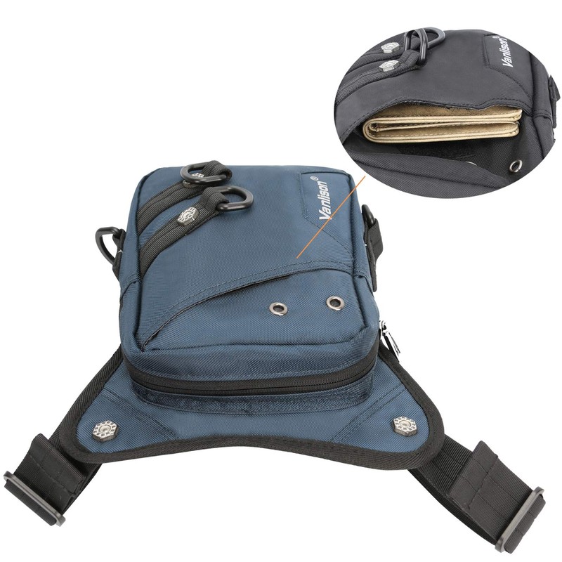 Vanlison Bolsa táctica impermeable Airsoft para pierna caída, bolsa para