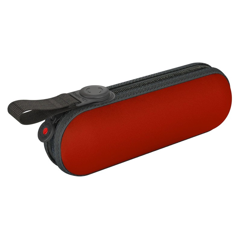 Knirps Small Black Pocket Umbrella 18 cm, Red Superthin, Small