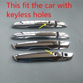 ZiWen Door Handle Cover Trim for Honda Civic 2016 2017 2018 2019 2020 2021 (Chrome with Keyless Holes)