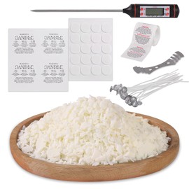 DARJEN 2LB Soy Wax Candle Making Kit Supplies for Beginners - Natural Candle Wax for DIY Candle Making Including Soy Wax Flakes, Cotton Candle Wicks, Wick Stickers, Centering Devices & Sticky Labels