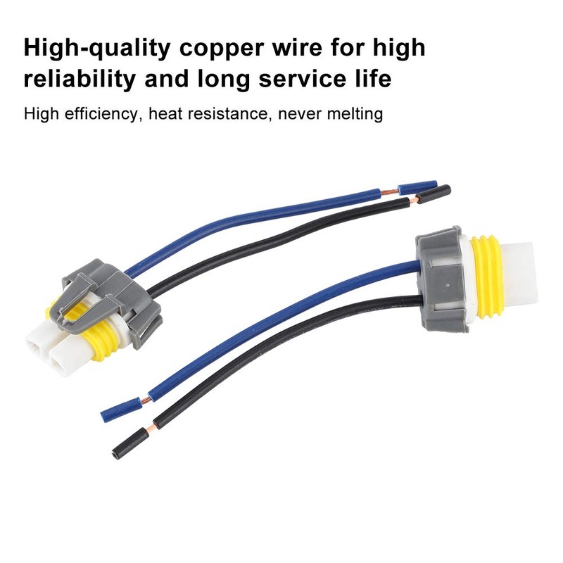 2 Uds H11 H8 Adaptador Hembra Conector de Arnés de