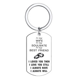 BESPMOSP Wife Keyring Women Couple Gifts Valentines Gifts for Her Wife Gifts from Husband Wife Gift for Wifes My Wife Present Wife Couple keyring
