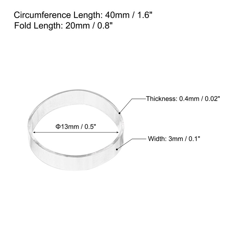 sourcing map 500 Pack Rubber Band Stretchable Rubber Elastic Band