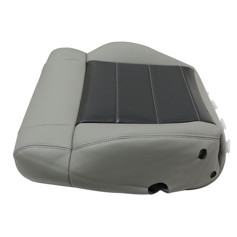 NLQR Driver Side Bottom Replacement Seat Cover Microfiber Leather Gray