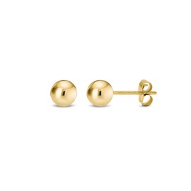 Kezef 14K Gold Stud Earrings for Women - Real Gold Earrings, Solid Gold Ball Studs, Hypoallergenic Round Ear rings - Available from 3mm-9mm