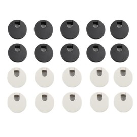 20pcs Wire Hole Caps Flexible Cable Cord Grommets Wire Covers Rubber Grommets for Desk Table and Furniture Hole Cover Desk Grommets 35mm Black