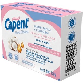 Capent, Jabón Facial y Corporal en barra para bebés y niños | Piel delicada, 100 g