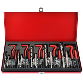 weyleity 131-Piece Metric Helicoil Thread Repair Kit | 131pc Thread Repair Kit HSS Drill Helicoil Repair Kit Metric M5 M6 M8 M10 M12 HSS Drill Thread Insert Repair Tool