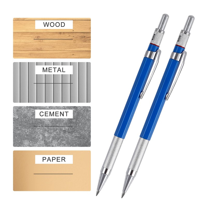 KINBOM 2Pcs Streak Welder Pencils with Build-In Nib Sharpener, 24Pcs