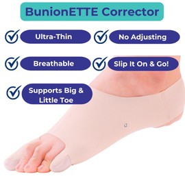 BunionETTE Bootie Tailor Bunion Corrector for Women & Men, Toe Spreader for Tailor Bunion, Bunionette Corrector, Bunionette Relief Socks, Bunionette Protector, Bunionette Spacer Splint - Large, Left