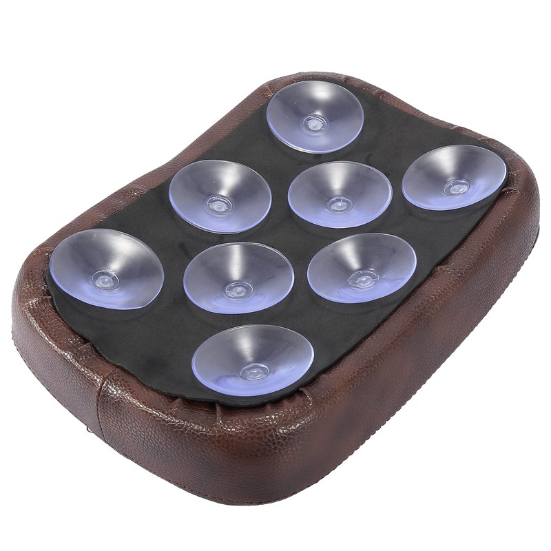 sourcing map Brown 6 Suction Cup Soft Motorcycle Pillion Passenger