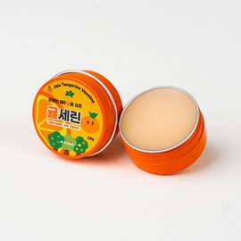 Bálsamo labial y mantequilla corporal todo en uno Jeju Tangerine - Mini bálsamo hidratante para piel seca, labios agrietados y cuerpo, hidratante de tamaño de viaje, reparación de labios y tratamiento