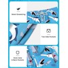 BesserBay Little Boys Summer Blue Shark Adjustable Drawstring Stretch Swim