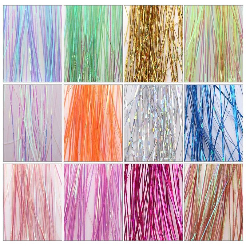 Fly Tying Materials 12 Colors Krystal Flash Ripple Flashabou Flies