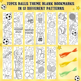 X1zuue 75Pcs Day of the Dead Color Your Own Bookmarks, Mexico Theme DIY Coloring Blank Bookmark Mexican Fiesta Party Game Prize Art Craft Supplies for Teachers Students Classroom Reward Goodie Fillers