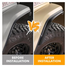 Front & Rear Fender Flares Compatible with 2020-2023 Jeep Wrangler Gladiator JT Sport & Willys (Not Fit 2024&2025)