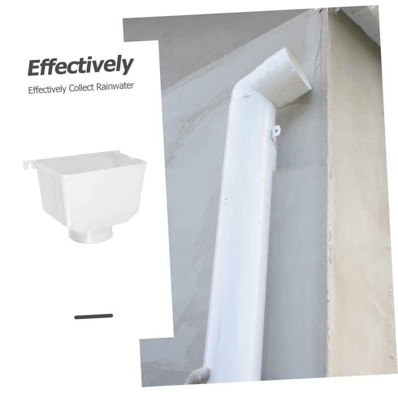 SHINEOFI Rain Downspout Connector PVC Gutter Adapter for Rainwater Drainage