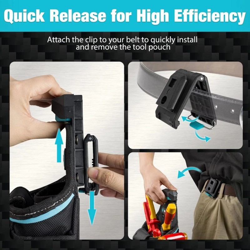 DuraTech Small DuraTech Tool Pouch with Belt Clip Electrician Tool