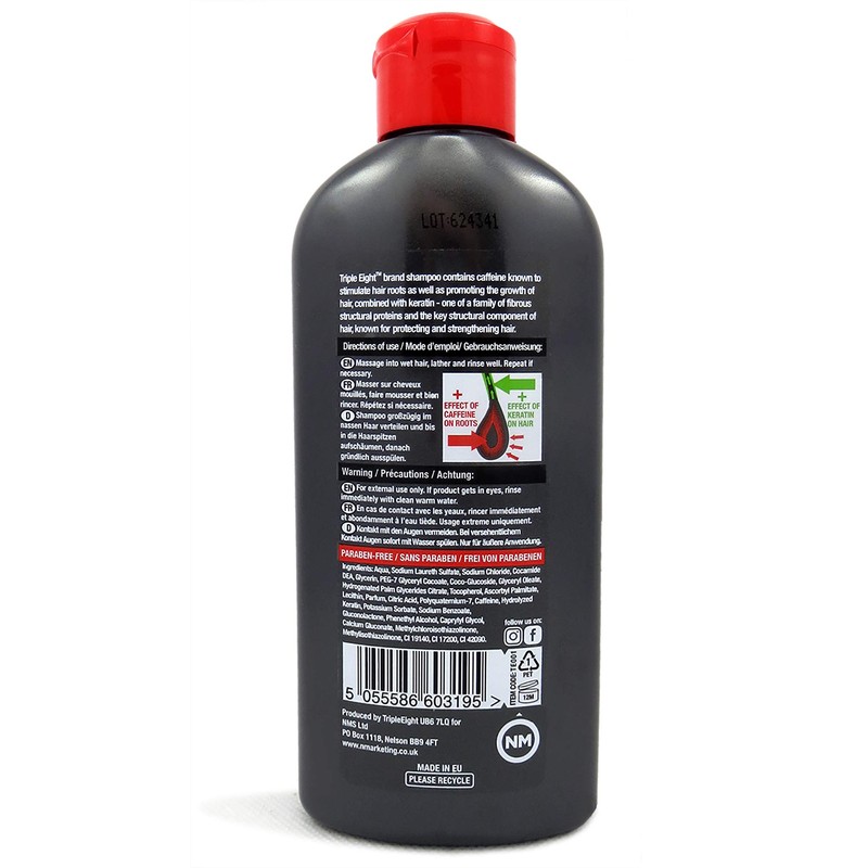 Caffeine And Keratin Shampoo to Stimulate Follicles In Fine, Thinning,