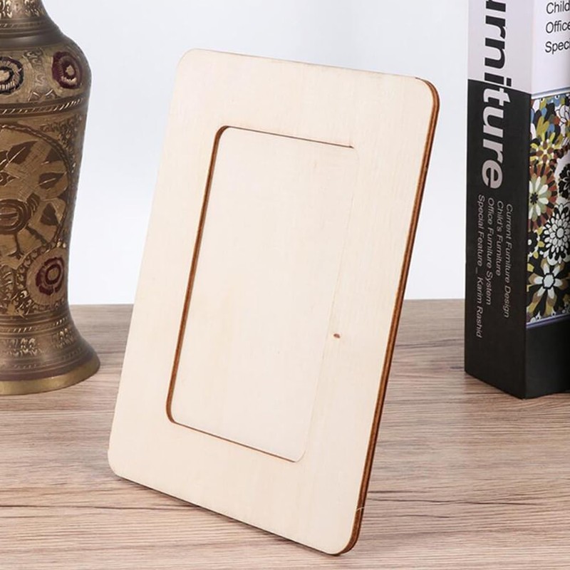 ibasenice Diy Wooden Photo Frame 20 Pcs Kid Crafts Blank