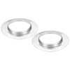 PATIKIL 4" Duct Connector Flange, 2 Pack Metal Straight Pipe