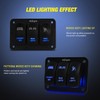 Nilight - 90105C 3 Gang Aluminum Rocker Switch Panel 5