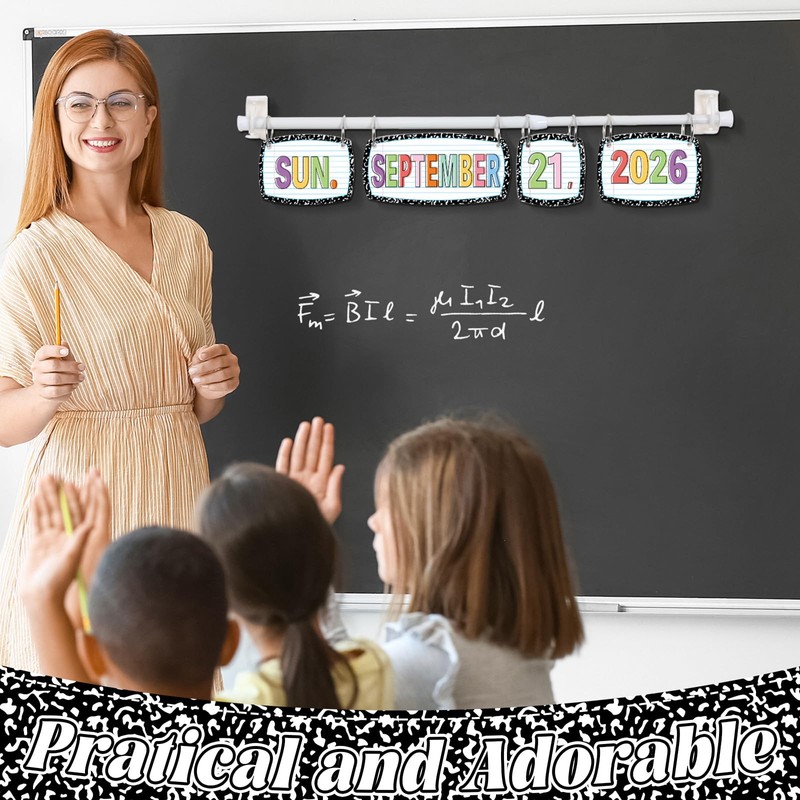 Flip Calendar Bulletin Board Set 59 Date Cards Composition Classroom