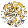 Sanrio 10pcs Lazy Egg Inspired Stickers | Water Resistant |