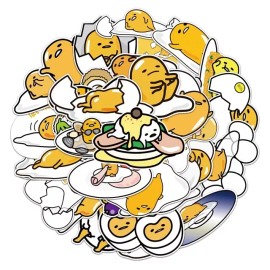 Sanrio 10pcs Lazy Egg Inspired Stickers | Water Resistant | Gudetama Sanrio | Decals