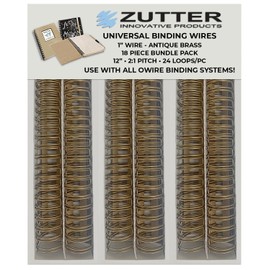 Zutter Binding Wires - Antique Brass Bundle Pack - Use with Any and All owire Binding Systems! (Zutter Binding Wires 1-1/4" - Antique Brass 12 Piece Bundle Pack)