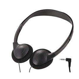Deal Maniac Wholesale On-Ear Headphones - Inexpensive headphones Stereo Headphones for Students, Classroom, Library - 1 pair of Black Headphones
