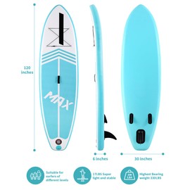 Inflatable Paddle Board Stand Up Paddle Board 10'6" x32" x6" Sup Board with Durable SUP Accessories and Carry Bag Adjustable Paddle Non-Slip Deck Pump for Youth Adult