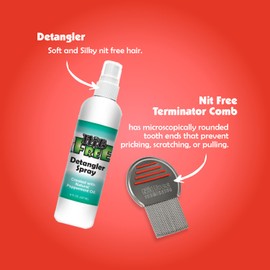 Nit Free Terminator Comb Detangler Spray 16oz Combo
