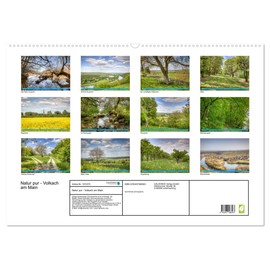 Natur pur - Volkach am Main (Wandkalender 2026 DIN A2 quer), CALVENDO Monatskalender: Naturerlebnispfad in Volkach am Main (CALVENDO Natur)