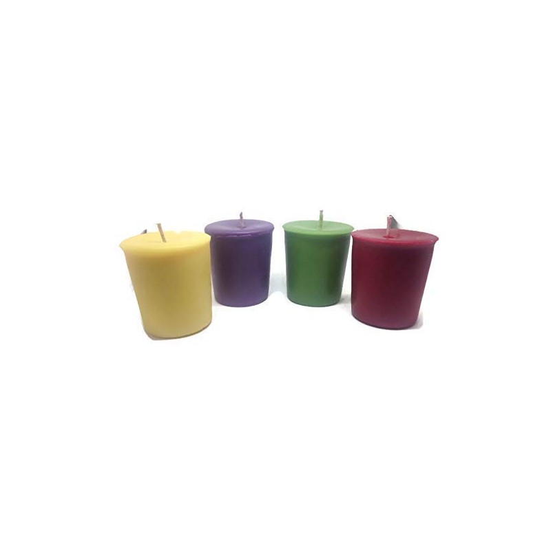 BearNaturalOrganics 100% Raw Organic Beeswax Votive Candle 12 Pack