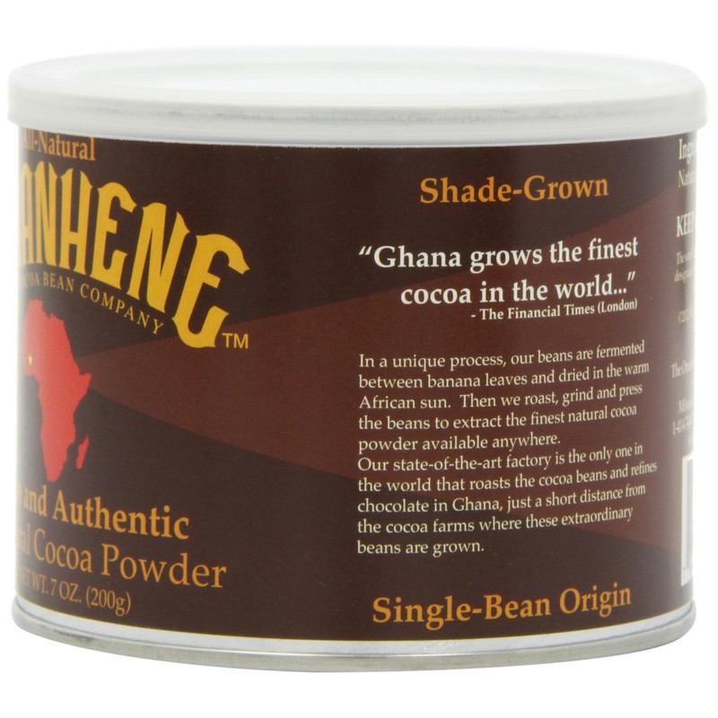 Omanhene All Natural, Single Origin Cocoa Powder, non-alkalized, 7 Ounce