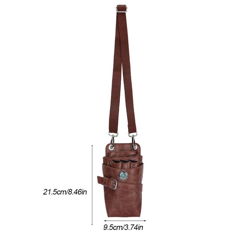 Barber Scissor Pouch Holster with Belt Hairdressing Waist Holder Case