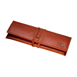 Cronus & Rhea® Luxury Pencil Case Made of Exclusive Leather (Talos) | Pencil Case - Pencil Case - Pen Bag | Genuine Leather | With Elegant Gift Box | Men - Women, Cognac, Pocket organiser