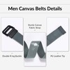 JASGOOD 2 Pack Canvas Web Belts Double D Ring Buckle