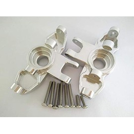 EPTNNASO - 2 portadores de eje de aluminio CNC delanteros para UDR Traxxass Unlimited Desert Racer 8552, plata