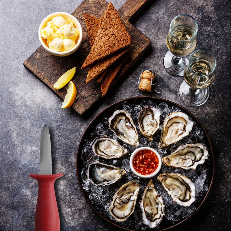 Maine Man Oyster Knife, 18/8 Stainless Steel Blade, Set of